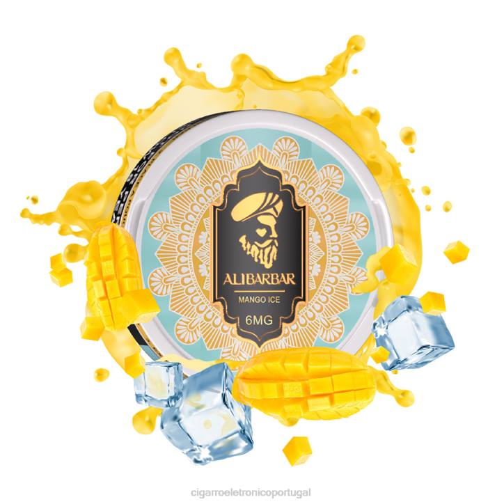 cigarro eletrônico vape RB6468 gelo de manga ALIBARBAR bolsa de nicotina