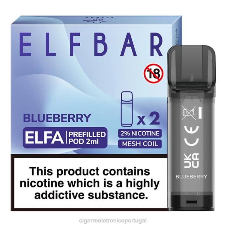 cigarro eletrónico comprar online RB64316 mirtilo ELFBAR Elfa vagem pré-cheia - 2ml - 20mg (2 embalagens)