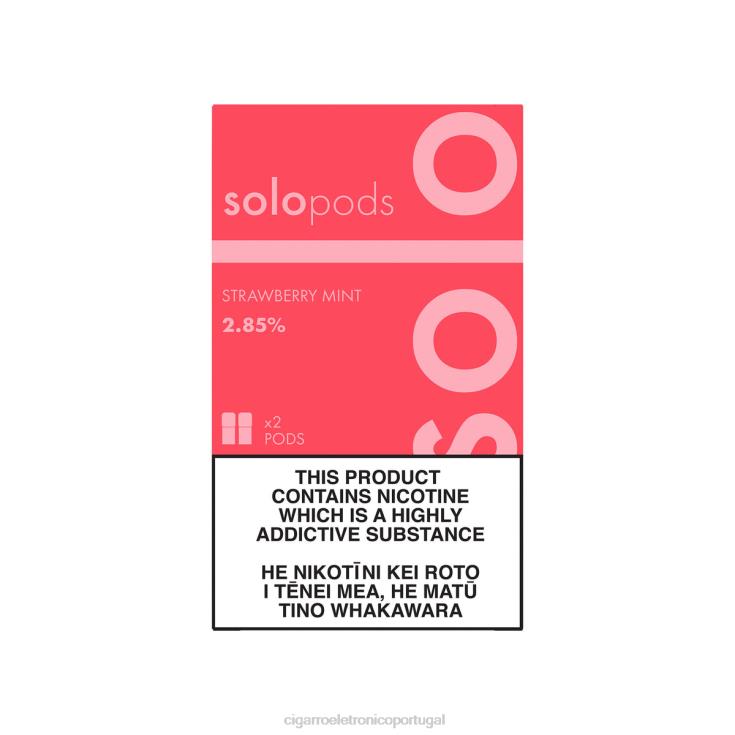 Cigarro Eletrônico - Solo cápsula de reposição pacote com 2 hortelã morango X8RN860