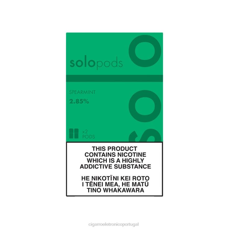 Importação Cigarro Eletrónico Portugal - Solo cápsula de reposição pacote com 2 hortelã X8RN862