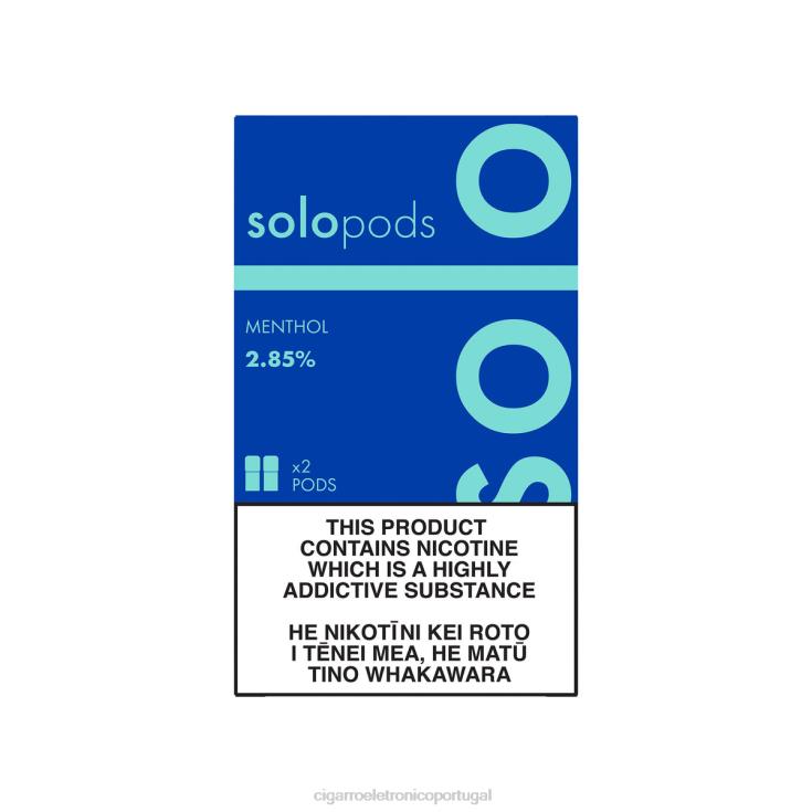 Importação Cigarro Eletrónico Portugal - Solo cápsula de reposição pacote com 2 mentol X8RN851