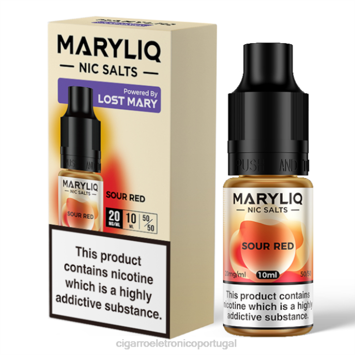 cigarro eletrónico comprar online RB64456 vermelho azedo LOST MARY MARYLIQ sais de sódio - 10ml - 20mg