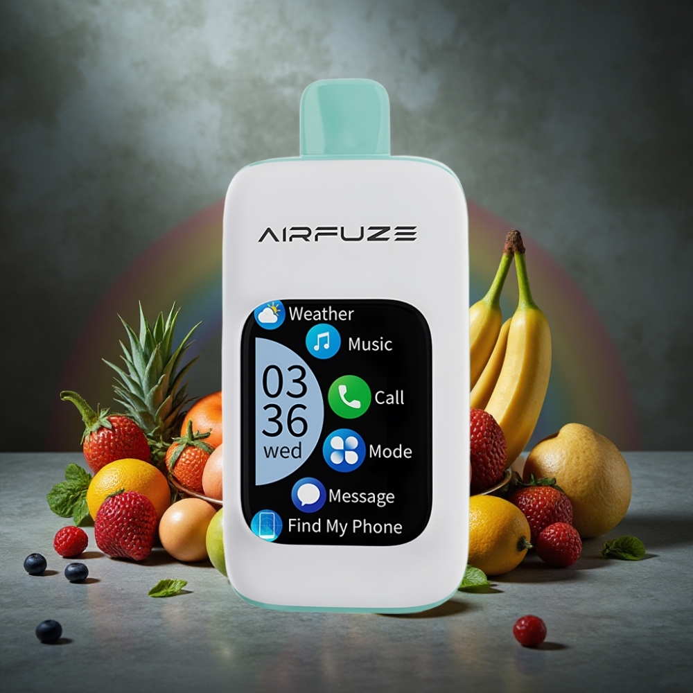 AirFuze Smart 30000 Puffs Disposable Pod 5% Nicotina TFT Toque Explosão de Frutas Arco-Íris AirFuze Smart 30000 Puffs Disposable Pod 5% Nicotina TFT Toque Explosão de Frutas Arco-Íris