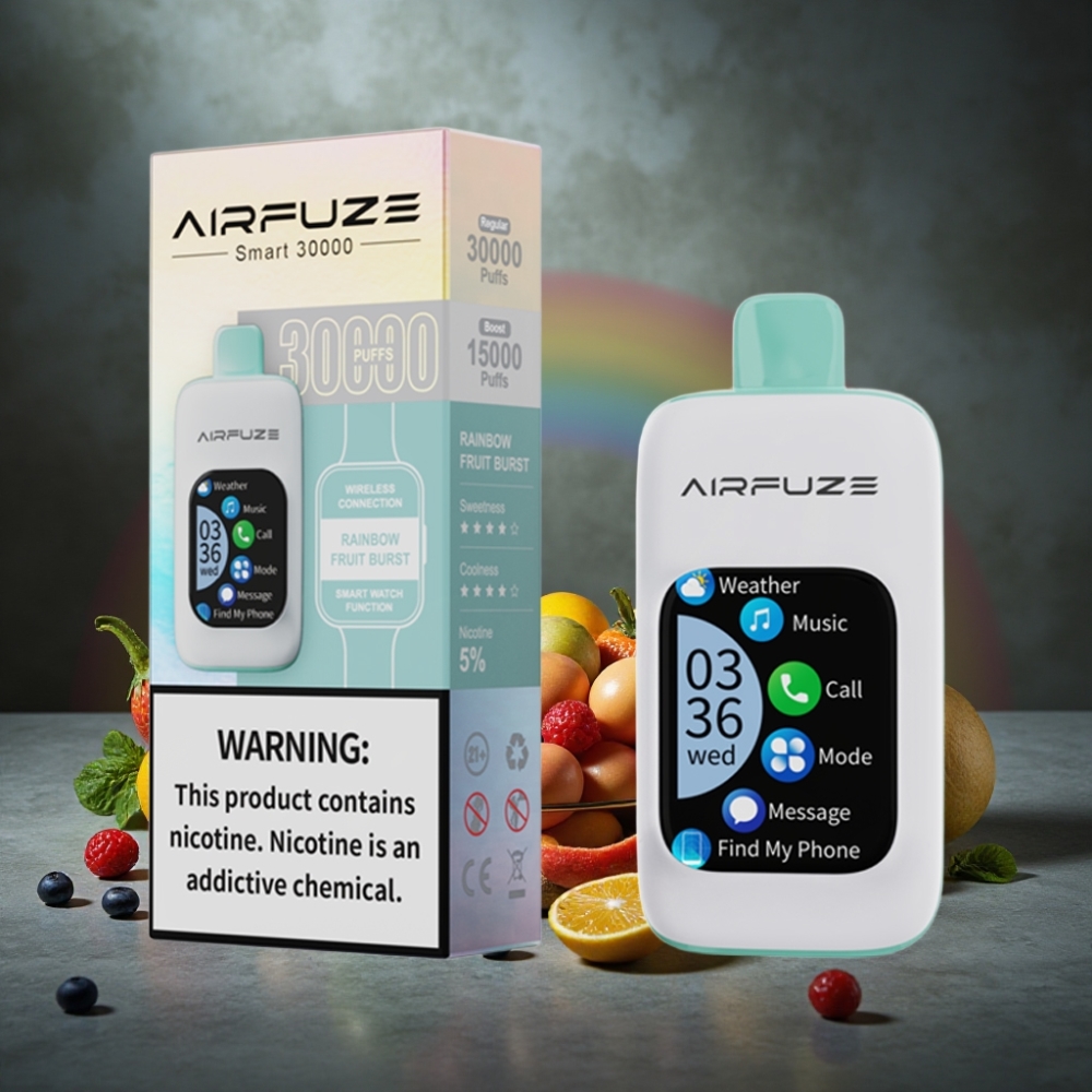 AirFuze Smart 30000 Puffs Disposable Pod 5% Nicotina TFT Toque Explosão de Frutas Arco-Íris
