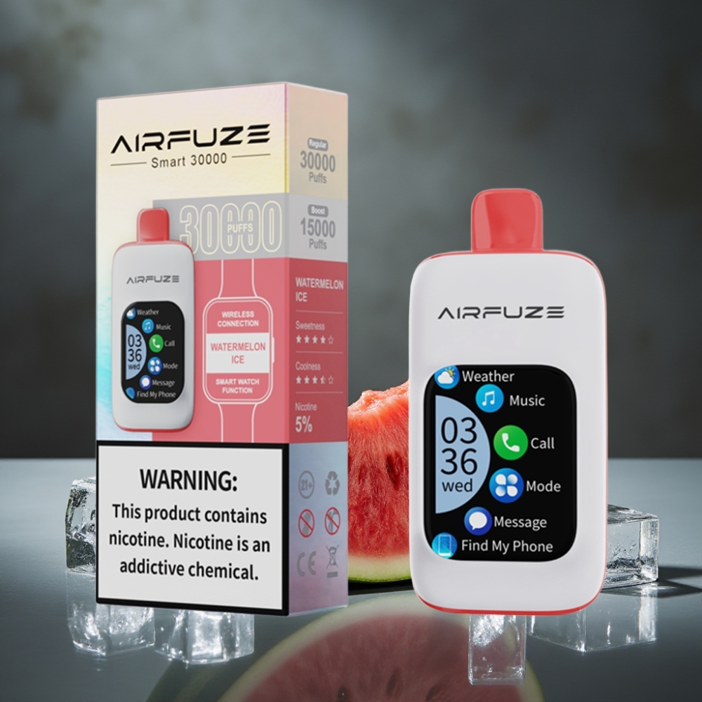 AirFuze Smart 30000 Puffs Disposable Pod Melancia Gelo 900mAh TFT Touch