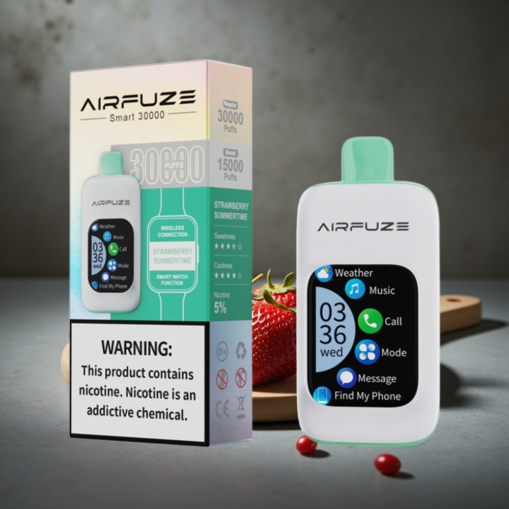 AirFuze Smart 30000 Puffs Disposable Pod Tela Touch 2.01\" Morango Verão