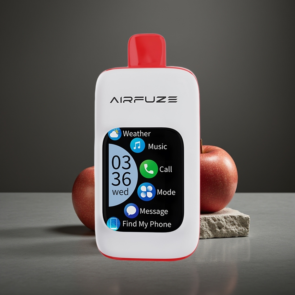 AirFuze Smart 30000 Puffs Disposable Pod Tripla Maçã com Tela Touch 2.01" e Tipo-C AirFuze Smart 30000 Puffs Disposable Pod Tripla Maçã com Tela Touch 2.01" e Tipo-C