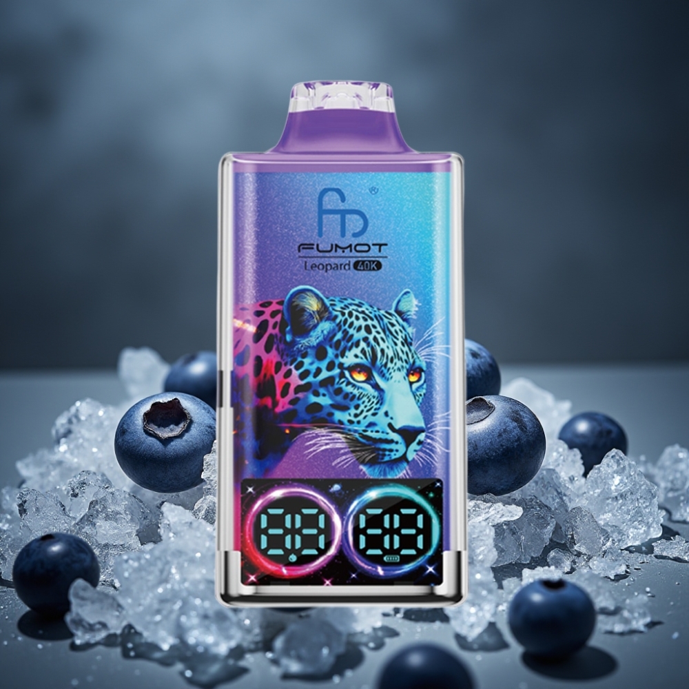 Fumot Leopard 40K Puffs 0-5% Nicotine 700mAh Dual Mesh Mirtilo Gelado Type-C Fumot Leopard 40K Puffs 0-5% Nicotine 700mAh Dual Mesh Mirtilo Gelado Type-C