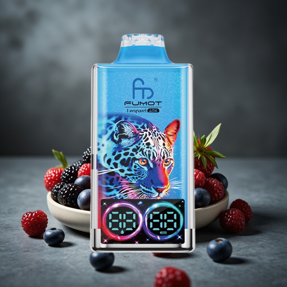 Fumot Leopard 40K Puffs Disposable Vape Mirtilos 5% Nicotine Dual Mesh Tipo-C 700mAh Fumot Leopard 40K Puffs Disposable Vape Mirtilos 5% Nicotine Dual Mesh Tipo-C 700mAh