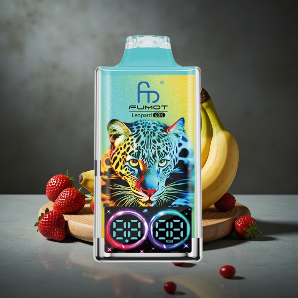 Fumot Leopard 40K Puffs Disposable Vape Morango Banana 700mAh Dual Mesh Type-C Fumot Leopard 40K Puffs Disposable Vape Morango Banana 700mAh Dual Mesh Type-C