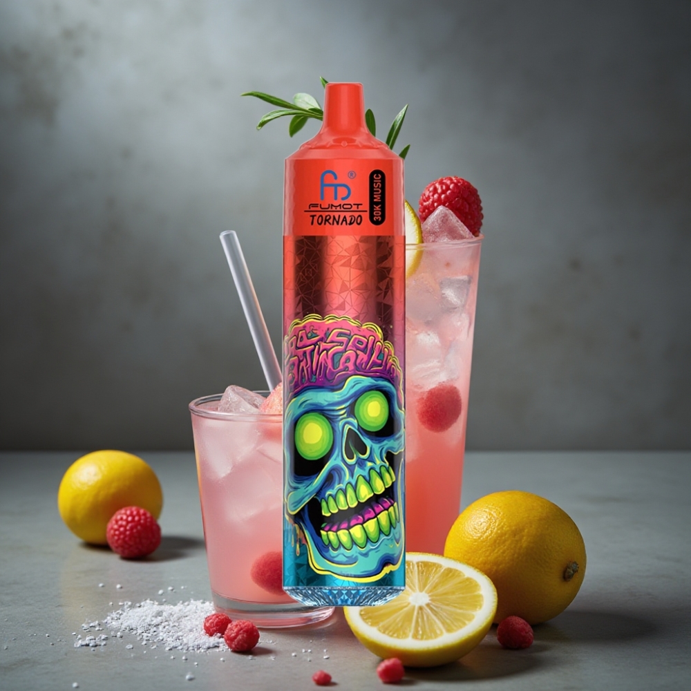 Fumot RandM Tornado 30000 Puffs 30mL 5% 1.0 Ohm LED Limão Rosa Fumot RandM Tornado 30000 Puffs 30mL 5% 1.0 Ohm LED Limão Rosa