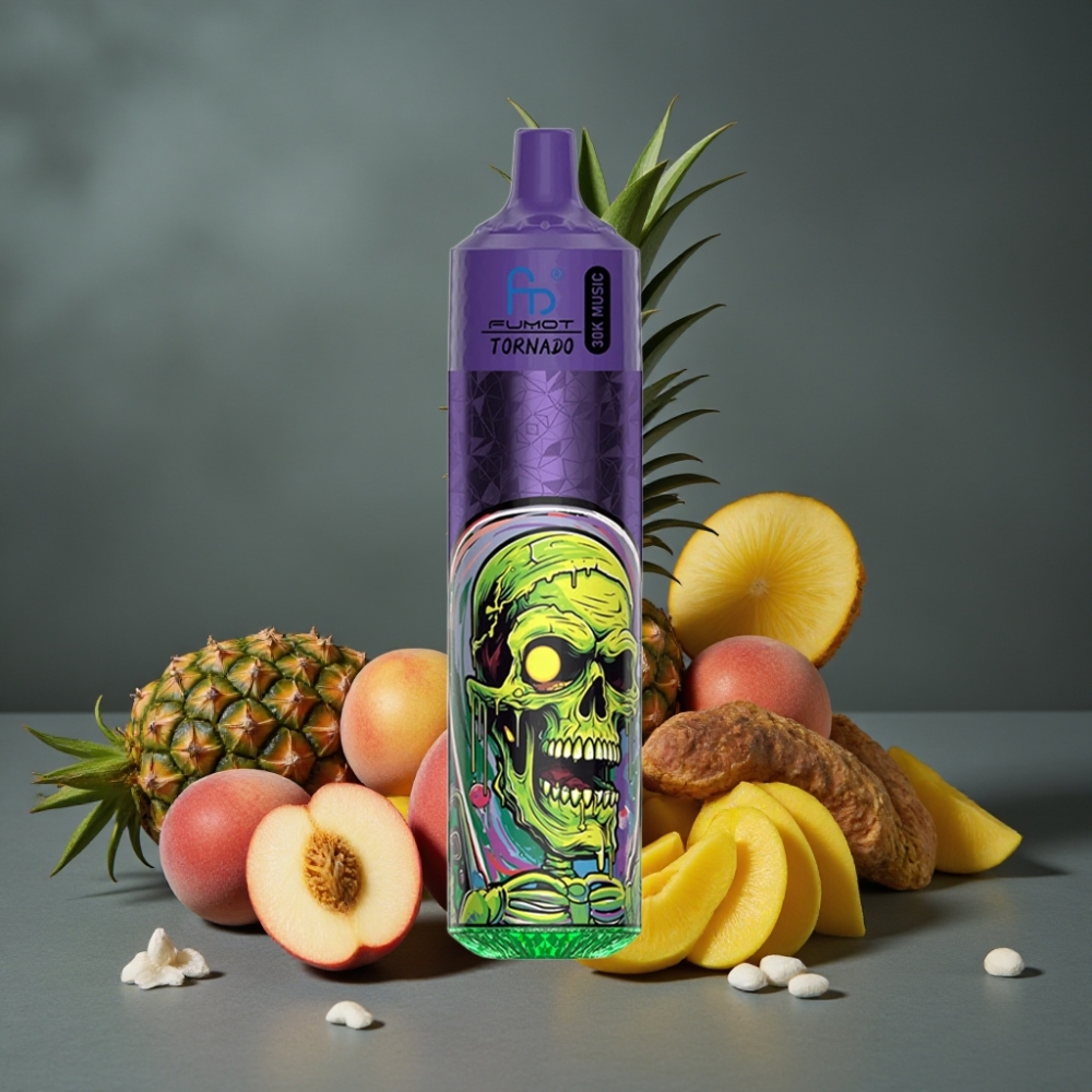 Fumot RandM Tornado 30000 Puffs 30mL 5% LED Pêssego Manga Abacaxi Fumot RandM Tornado 30000 Puffs 30mL 5% LED Pêssego Manga Abacaxi