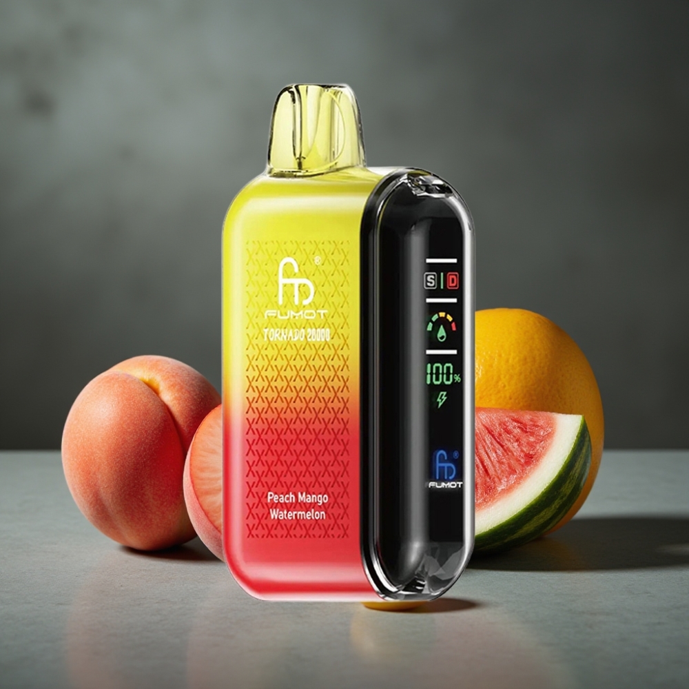 Fumot Tornado 20000 Puffs Disposable Vape Pêssego Manga Melancia Dual Mesh 850mAh Fumot Tornado 20000 Puffs Disposable Vape Pêssego Manga Melancia Dual Mesh 850mAh