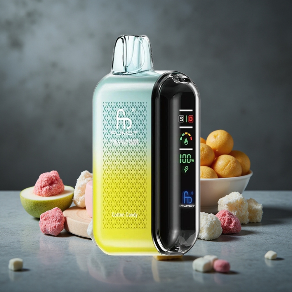 Fumot Tornado 20000 Puffs Dual Mesh Coil 20ml Algodão Doce Recarregável Fumot Tornado 20000 Puffs Dual Mesh Coil 20ml Algodão Doce Recarregável