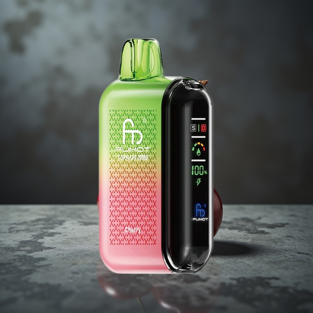 Fumot Tornado 20000 Puffs Dual Mesh Coil 20ml Bateria Recarregável Cereja Fumot Tornado 20000 Puffs Dual Mesh Coil 20ml Bateria Recarregável Cereja