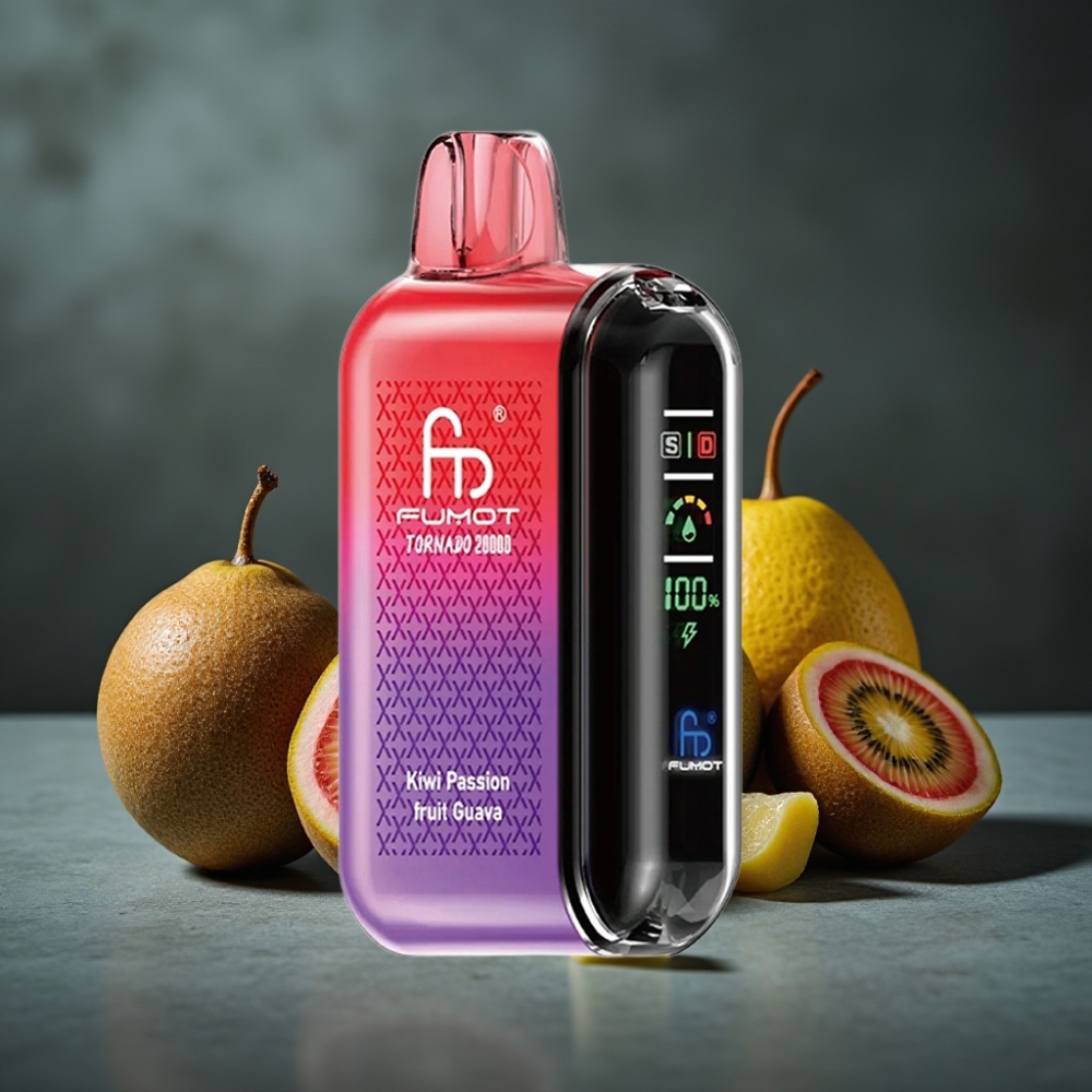 Fumot Tornado 20000 Puffs Dual Mesh Coil 20ml Kiwi Maracujá Goiaba Fumot Tornado 20000 Puffs Dual Mesh Coil 20ml Kiwi Maracujá Goiaba