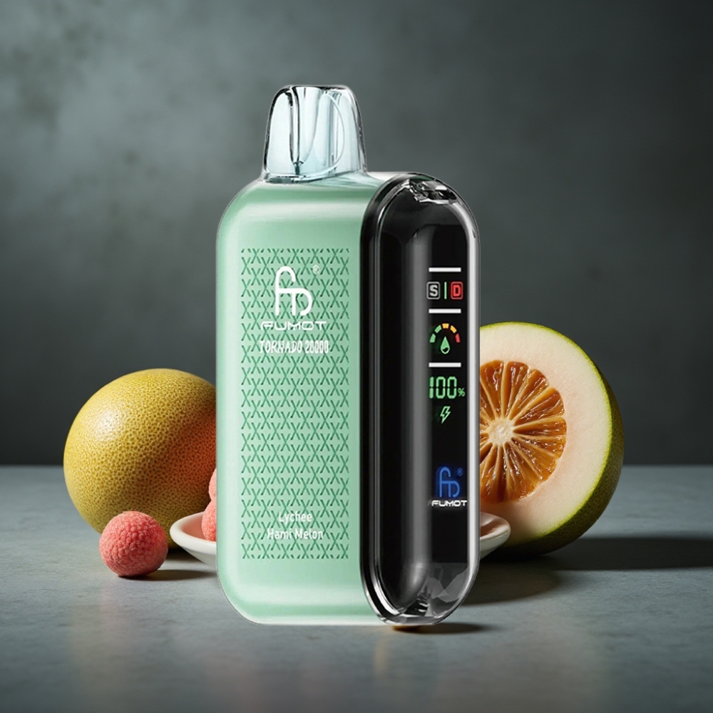 Fumot Tornado 20000 Puffs Dual Mesh Coil 20ml Lichia Melão Hami 850mAh Recarregável Fumot Tornado 20000 Puffs Dual Mesh Coil 20ml Lichia Melão Hami 850mAh Recarregável