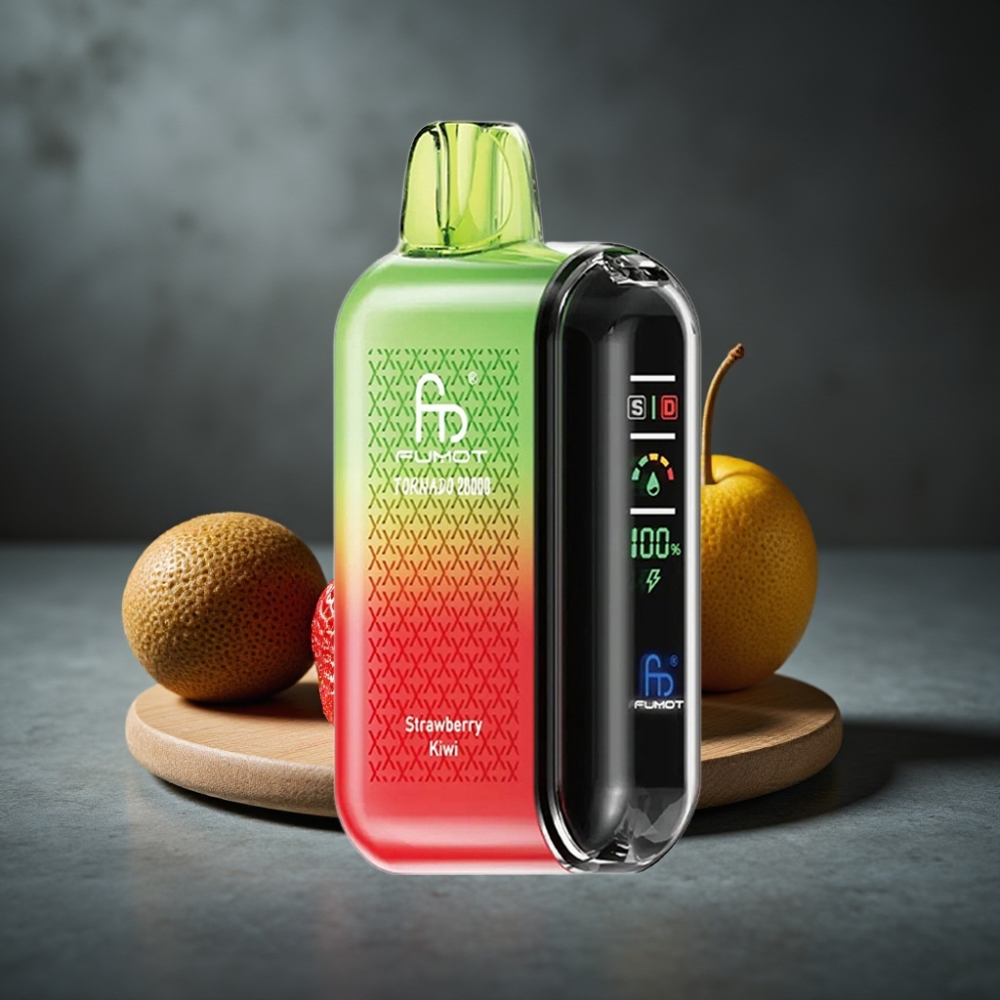 Fumot Tornado 20000 Puffs Dual Mesh Coil 20ml Morango Kiwi Fumot Tornado 20000 Puffs Dual Mesh Coil 20ml Morango Kiwi