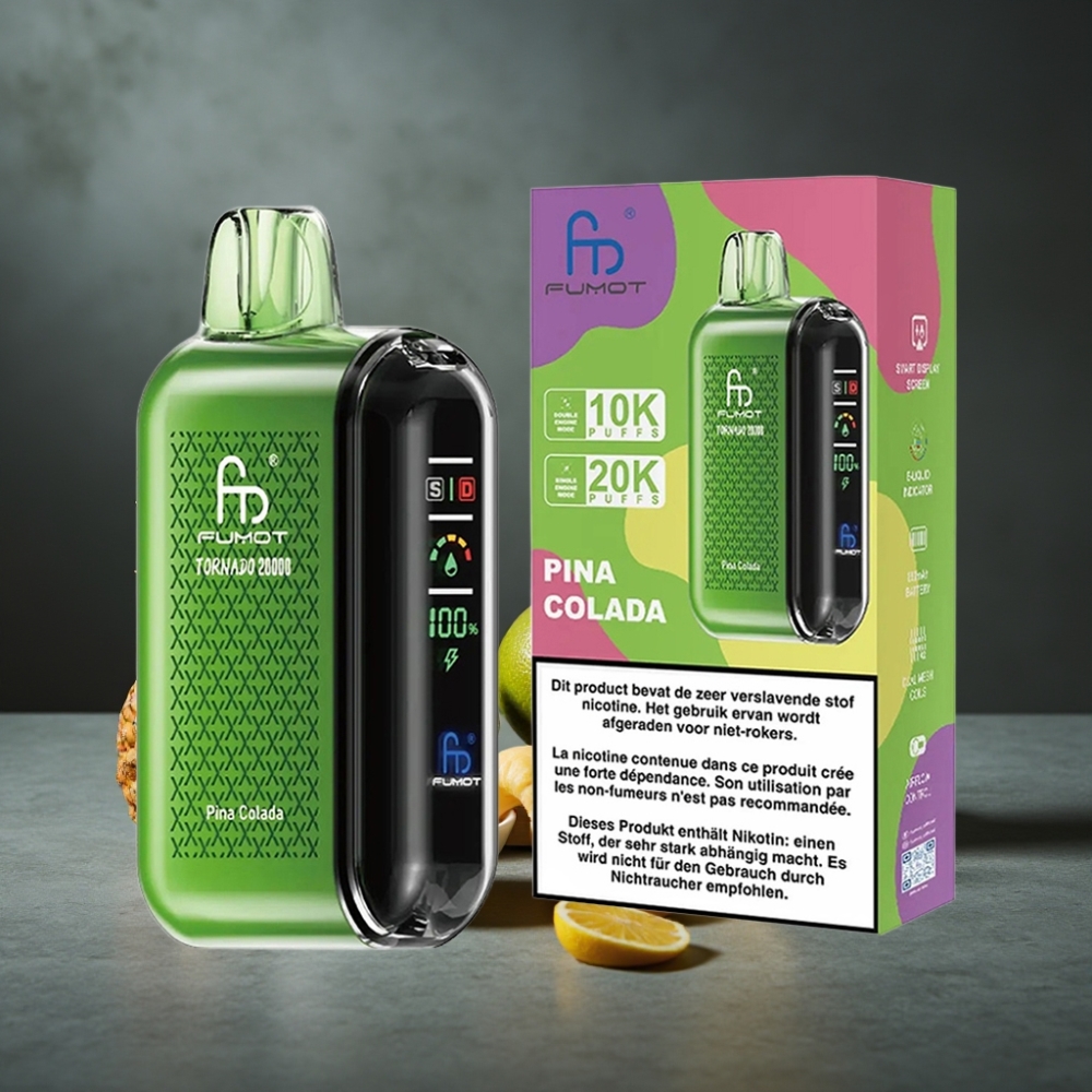Fumot Tornado 20000 Puffs Dual Mesh Coil 20ml Pina Colada
