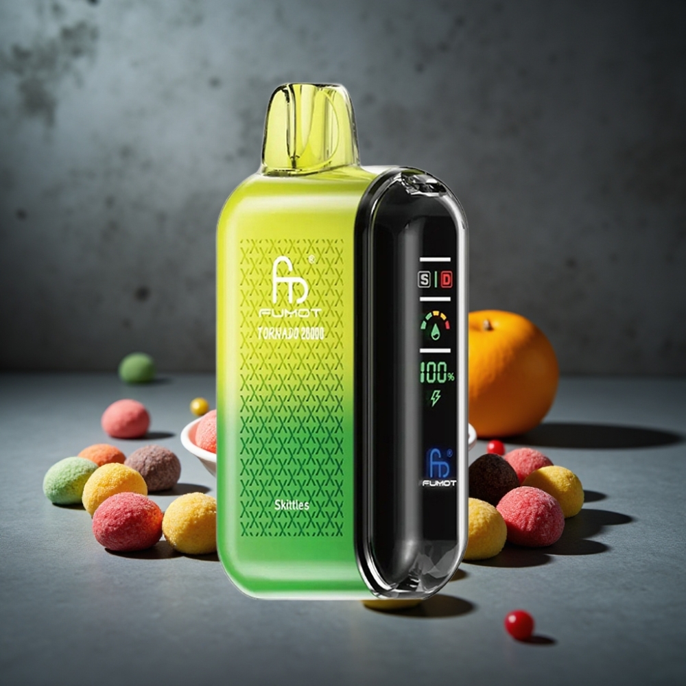 Fumot Tornado 20000 Puffs Dual Mesh Coil Smart Display Skittles