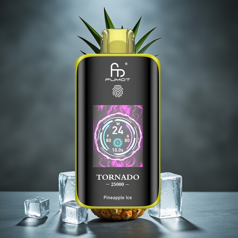 Fumot Tornado 25000 Puffs HD Screen 700mAh Recarregável 20ml Abacaxi Gelo Fumot Tornado 25000 Puffs HD Screen 700mAh Recarregável 20ml Abacaxi Gelo