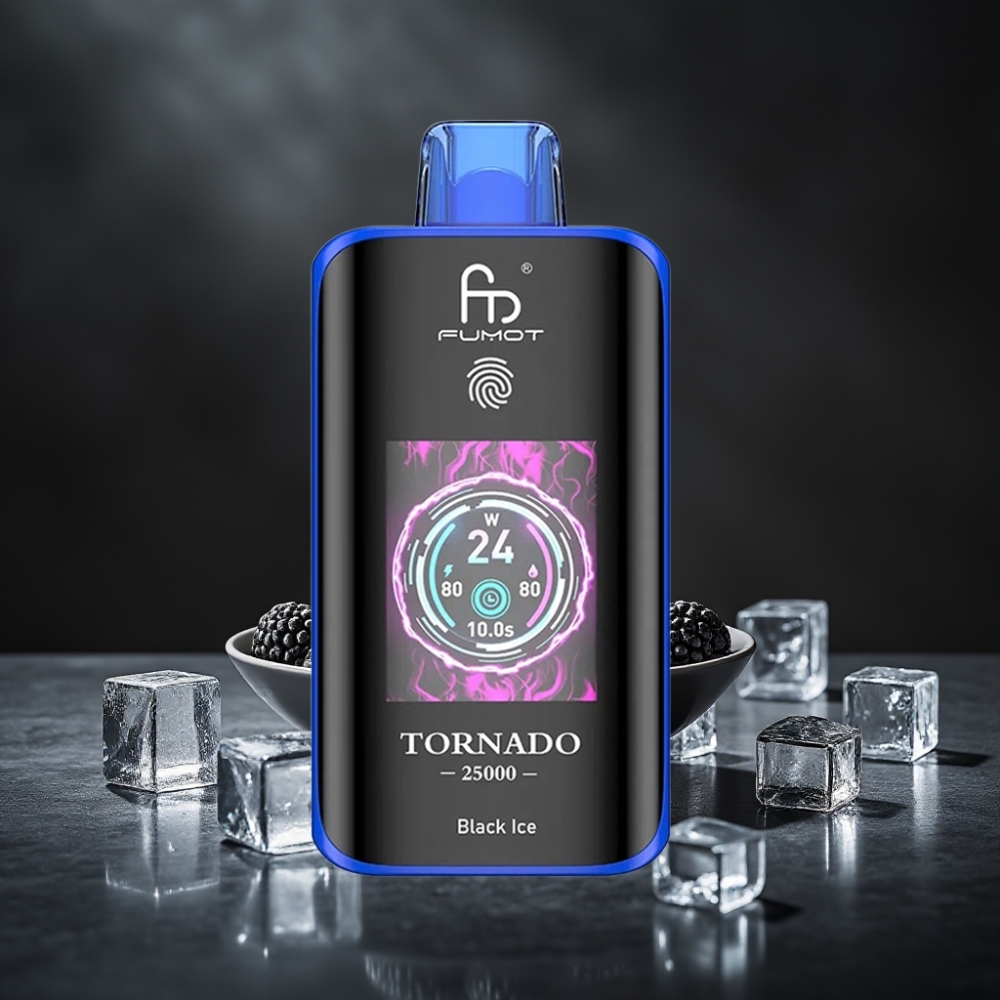 Fumot Tornado 25000 Puffs HD Screen 700mAh Recarregável Gelo Negro Fumot Tornado 25000 Puffs HD Screen 700mAh Recarregável Gelo Negro