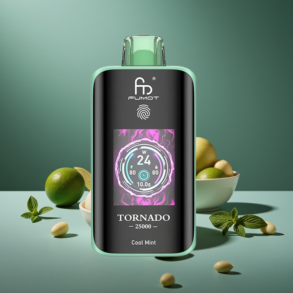 Fumot Tornado 25000 Puffs HD Screen 700mAh Recarregável Menta Fresca 20ml Type-C Fumot Tornado 25000 Puffs HD Screen 700mAh Recarregável Menta Fresca 20ml Type-C