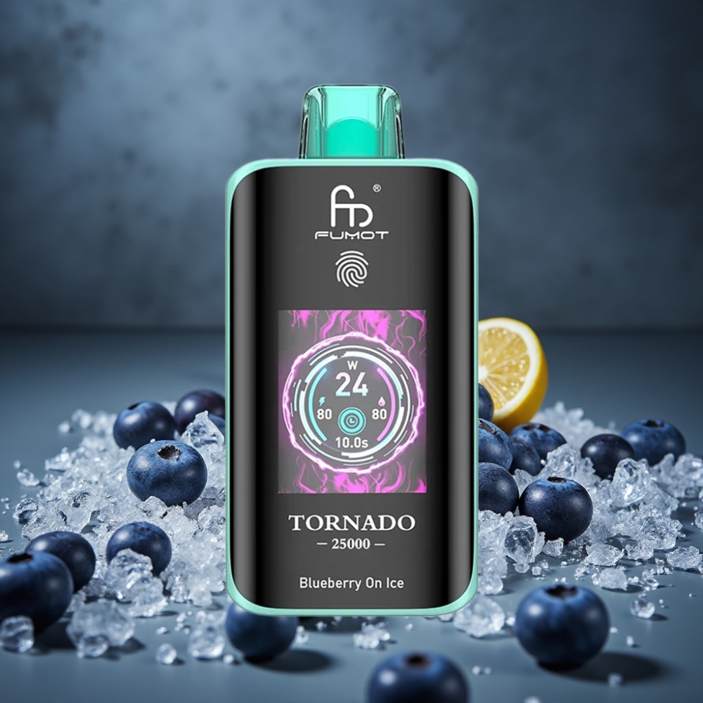 Fumot Tornado 25000 Puffs HD Screen 700mAh Recarregável Mirtilo Gelado Fumot Tornado 25000 Puffs HD Screen 700mAh Recarregável Mirtilo Gelado