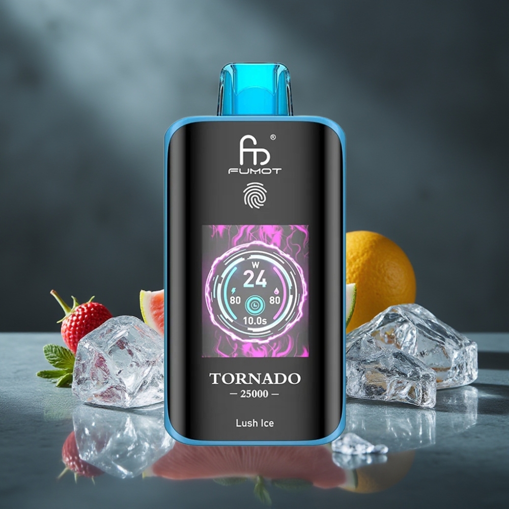 Fumot Tornado 25000 Puffs Recarregável Bateria 700mAh Tipo-C Gelo Refrescante Fumot Tornado 25000 Puffs Recarregável Bateria 700mAh Tipo-C Gelo Refrescante