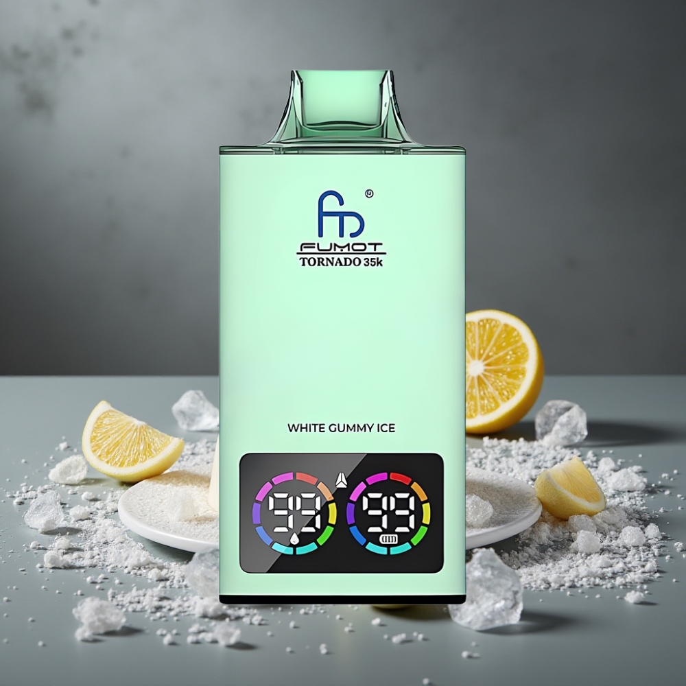 Fumot Tornado 35K Disposable Vape 35000 Puffs Goma Branca Gelada Dual Mesh Coil RGB Lights USB-C Fumot Tornado 35K Disposable Vape 35000 Puffs Goma Branca Gelada Dual Mesh Coil RGB Lights USB-C
