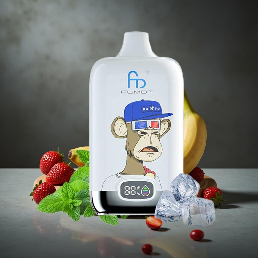 Fumot Tornado Digital Box 12000 Puffs 20ml Morango Banana MTL Tipo-C Recarregável Fumot Tornado Digital Box 12000 Puffs 20ml Morango Banana MTL Tipo-C Recarregável