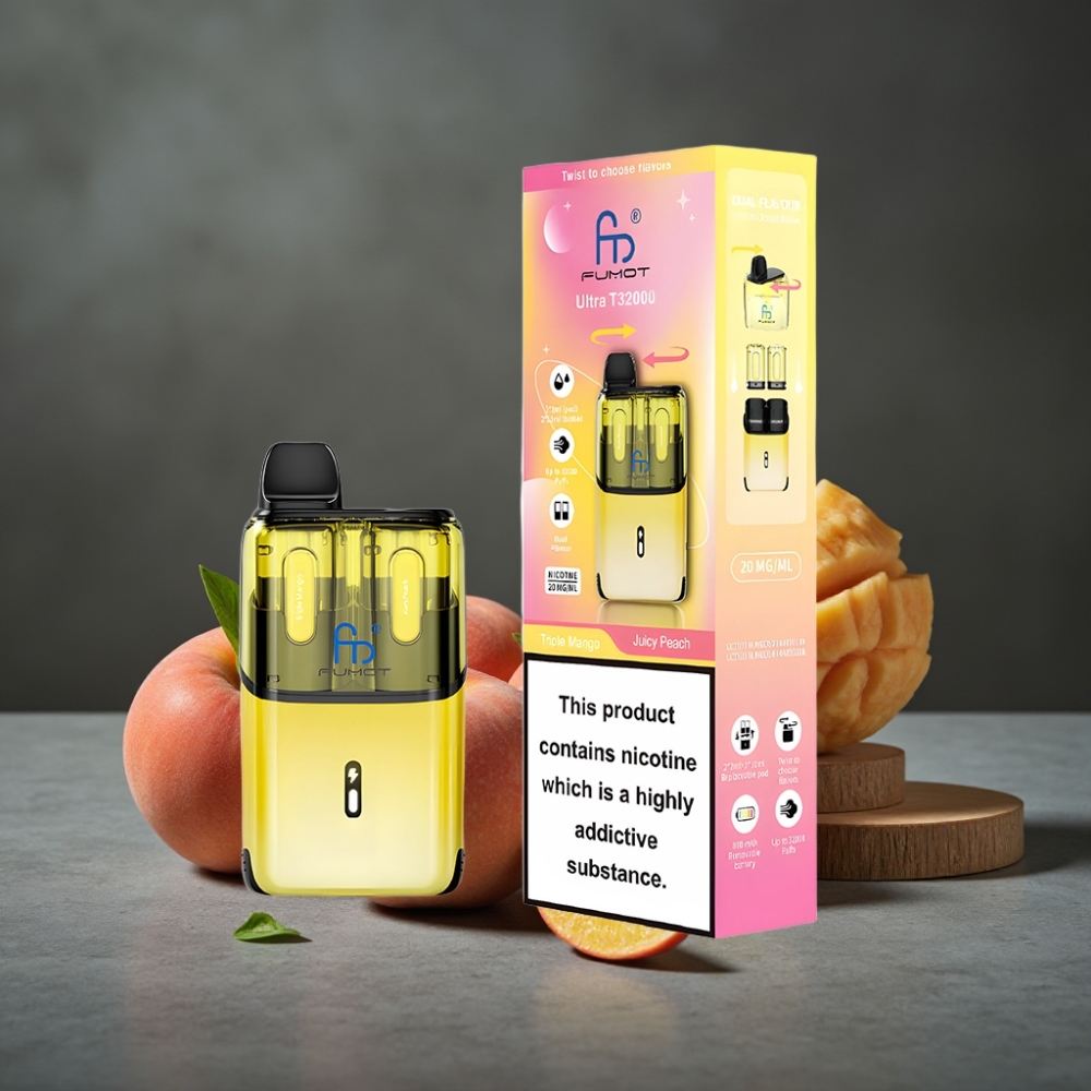 Fumot Ultra T32000 32000 Puffs 24ml 20mg Manga Triplo - Pêssego Suculento Disposable Vape