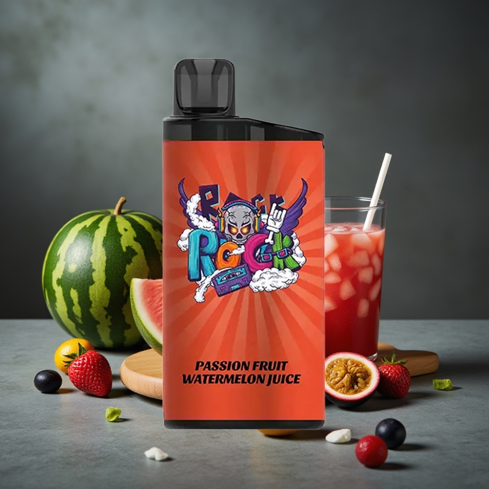 IGET Bar 3500 Puffs Disposable Vape Suco de Maracujá e Melancia, 1400 mAh, 1.2 Ohm Mesh Coil