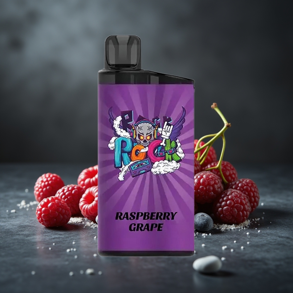 IGET Bar 3500 Puffs Dispositivo Vaporizador Descartável Framboesa Uva 1400mAh Mesh 1.2 Ohm