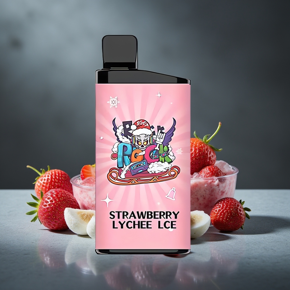 IGET Bar 3500 Puffs Sabor Morango Lichia Gelo 1400mAh Mesh 1.2 Ohm