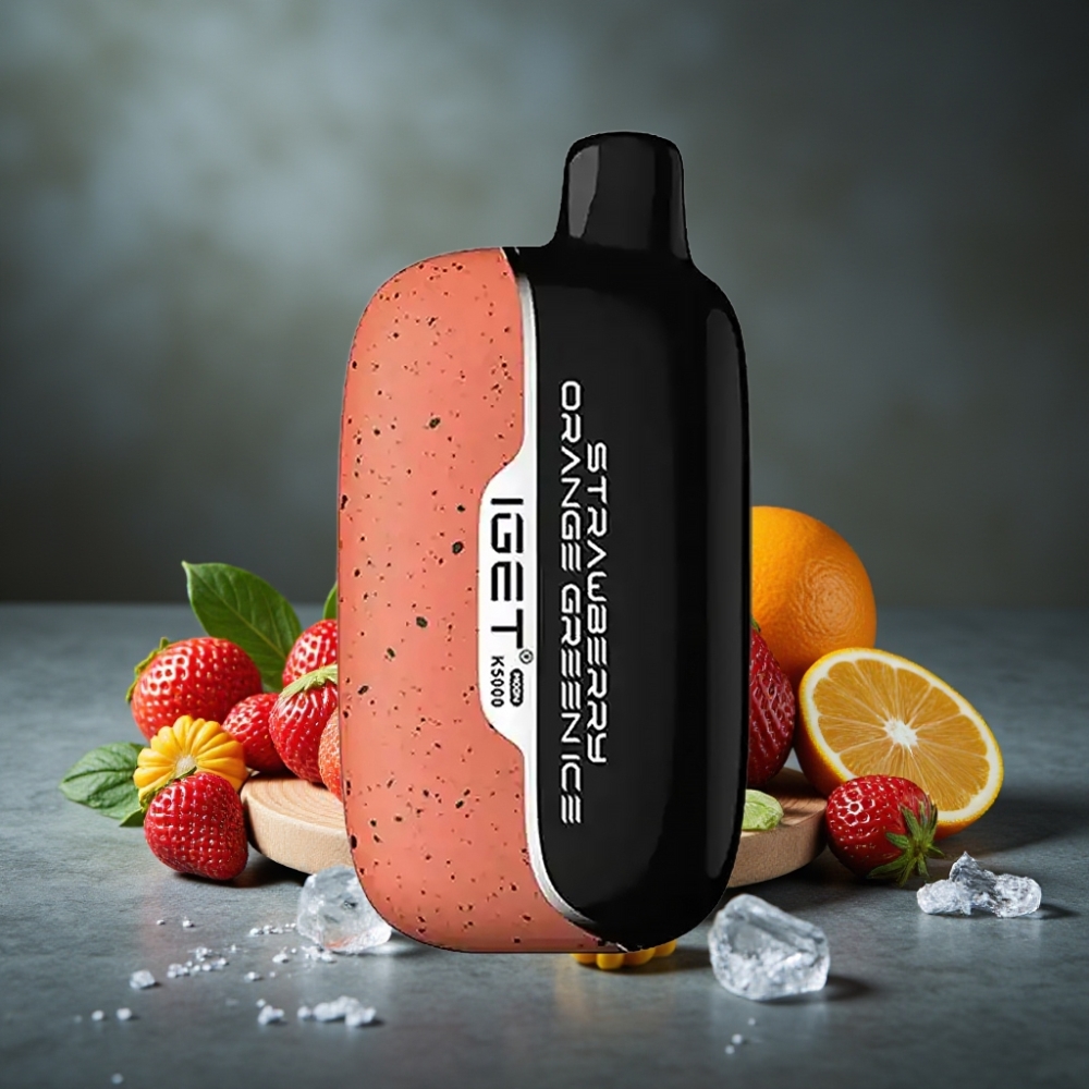 IGET Moon K5000 Puffs 81.5g PC 1.35 Ohm Morango Laranja Gelo Verde IGET Moon K5000 Puffs 81.5g PC 1.35 Ohm Morango Laranja Gelo Verde