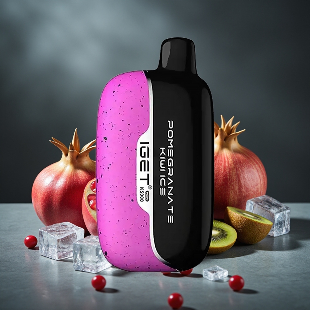 IGET Moon K5000 Puffs 81.5g PC 1.35 Ohm Romã Kiwi Gelo IGET Moon K5000 Puffs 81.5g PC 1.35 Ohm Romã Kiwi Gelo