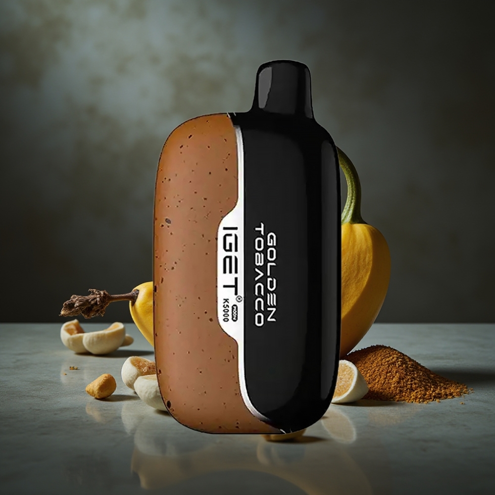 IGET Moon K5000 Puffs Disposable Vape 81.5g Tabaco Dourado 1.35 Ohm Mesh IGET Moon K5000 Puffs Disposable Vape 81.5g Tabaco Dourado 1.35 Ohm Mesh