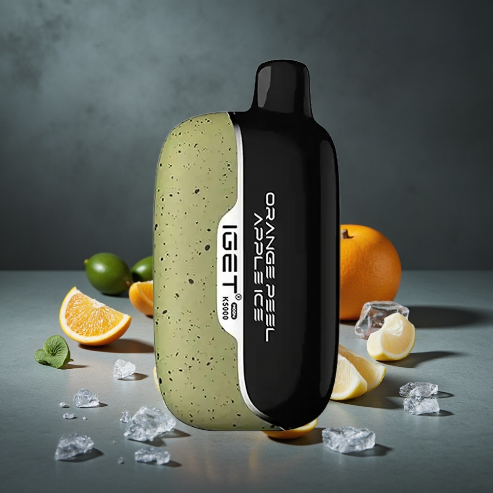 IGET Moon K5000 Puffs Disposable Vape Casca de Laranja Maçã Gelada 81.5g PC 1.35 Ohm IGET Moon K5000 Puffs Disposable Vape Casca de Laranja Maçã Gelada 81.5g PC 1.35 Ohm