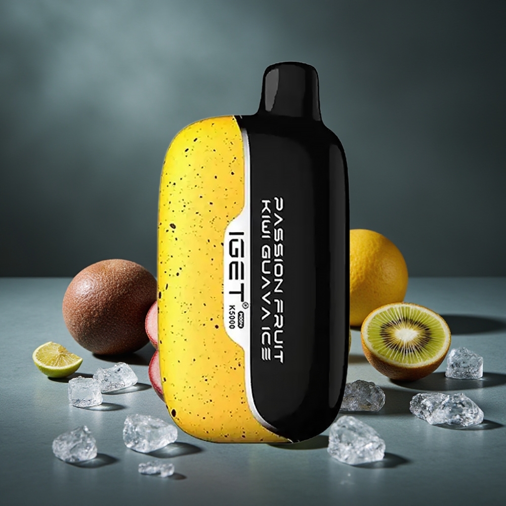 IGET Moon K5000 Puffs Disposable Vape Maracujá Kiwi Goiaba Gelo – 81.5g, 1.35 Ohm Mesh Coil IGET Moon K5000 Puffs Disposable Vape Maracujá Kiwi Goiaba Gelo – 81.5g, 1.35 Ohm Mesh Coil