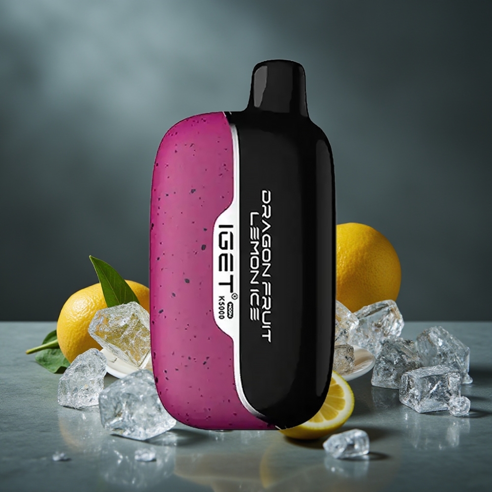 IGET Moon K5000 Puffs Dragon Fruit Lemon Ice 81.5g PC 1.35 Ohm Mesh Coil 49.5x25.3x99.4mm