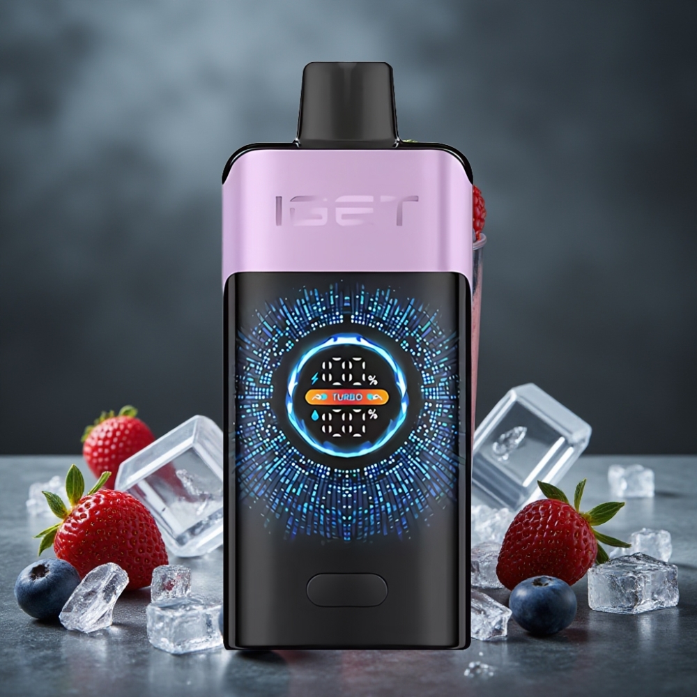 IGET ONE 12000 Puffs Disposable Vape 2700 mAh Tela Curva Colorida Sabor Frutas Vermelhas Geladas IGET ONE 12000 Puffs Disposable Vape 2700 mAh Tela Curva Colorida Sabor Frutas Vermelhas Geladas