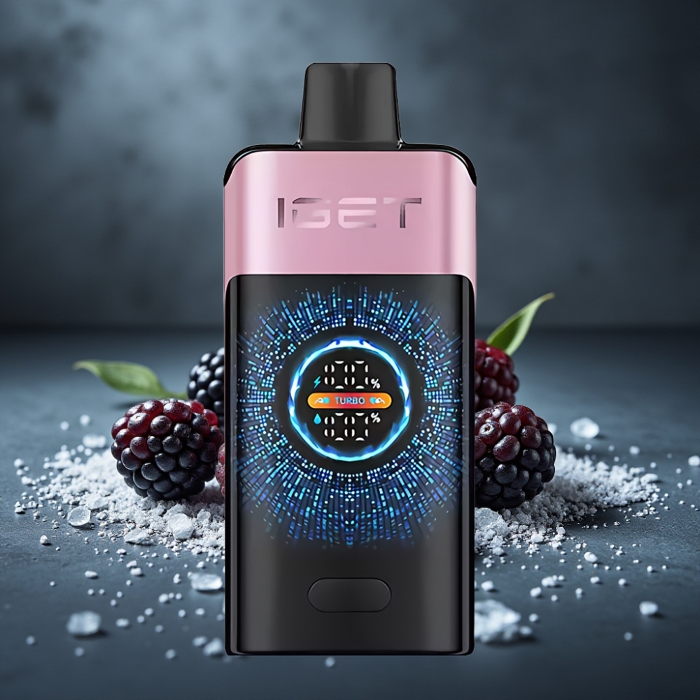 IGET ONE 12000 Puffs Disposable Vape Gelado de Amora, 2700 mAh, Tela Colorida Curva IGET ONE 12000 Puffs Disposable Vape Gelado de Amora, 2700 mAh, Tela Colorida Curva