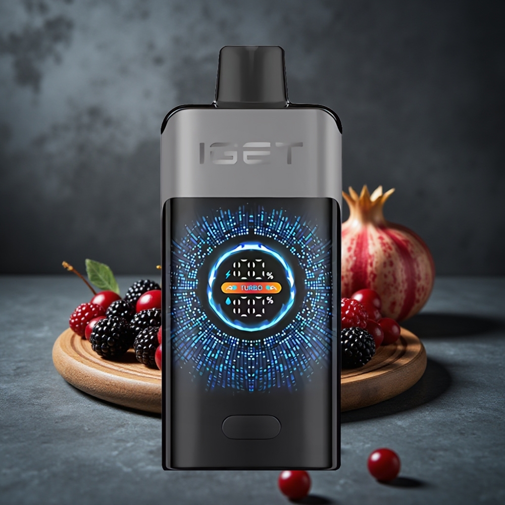 IGET ONE 12000 Puffs Disposable Vape Mirtilo Cereja Romã com Tela Colorida Curva e Bateria 2700 mAh IGET ONE 12000 Puffs Disposable Vape Mirtilo Cereja Romã com Tela Colorida Curva e Bateria 2700 mAh