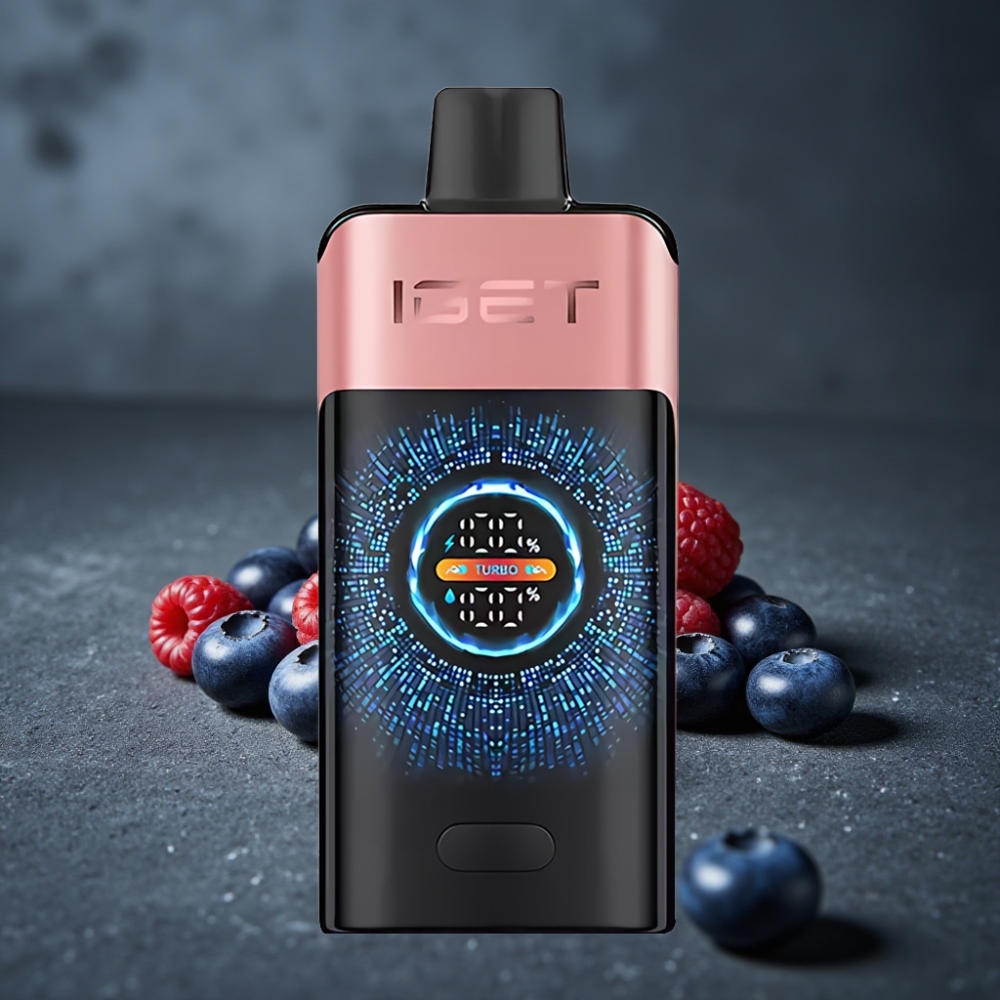 IGET ONE 12000 Puffs Disposable Vape Mirtilo Framboesa, Tela Curva Grande, 2700 mAh IGET ONE 12000 Puffs Disposable Vape Mirtilo Framboesa, Tela Curva Grande, 2700 mAh