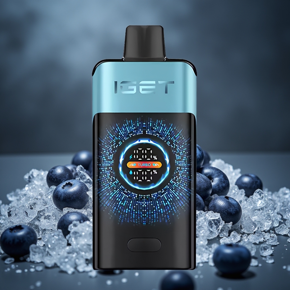 IGET ONE 12000 Puffs Disposable Vape Mirtilo Gelo, Tela Colorida Curva, 2700 mAh, 0.6 ohm Dual Mesh IGET ONE 12000 Puffs Disposable Vape Mirtilo Gelo, Tela Colorida Curva, 2700 mAh, 0.6 ohm Dual Mesh