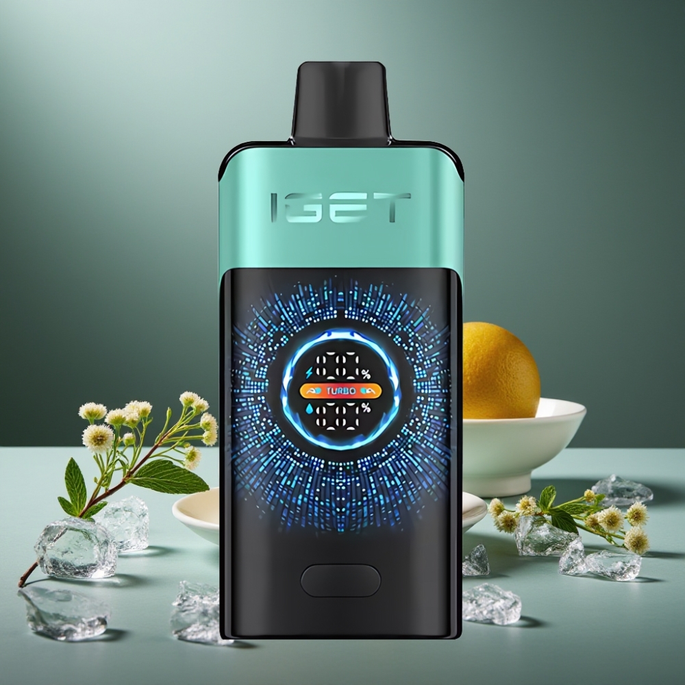 IGET ONE 12000 Puffs Disposable Vape Tela Curva Grande Sabor Menta Gelo de Montanha 2700mAh IGET ONE 12000 Puffs Disposable Vape Tela Curva Grande Sabor Menta Gelo de Montanha 2700mAh