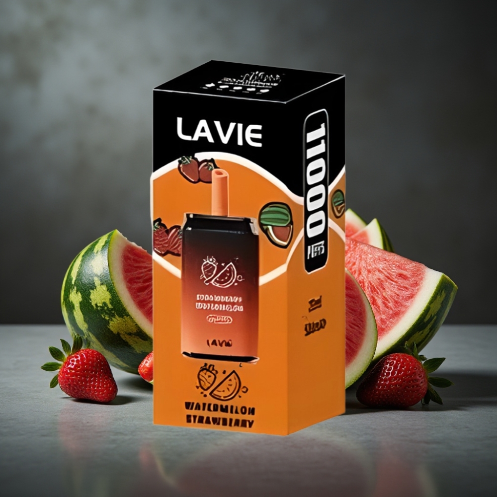 LAVIE Aurora 11000 Puffs 22ML Morango Melancia Tipo C Recarregável