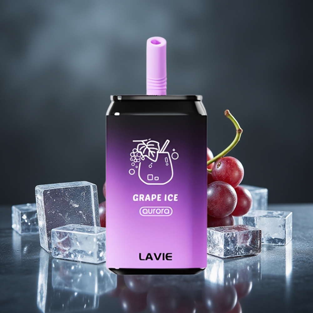 LAVIE Aurora 11000 Puffs Recarregável Tipo C 22ML Uva Gelo 0%/2%/5% Nicotina LAVIE Aurora 11000 Puffs Recarregável Tipo C 22ML Uva Gelo 0%/2%/5% Nicotina