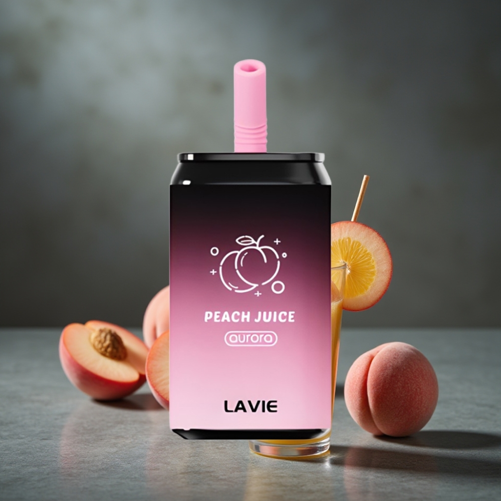 LAVIE Aurora 11000 Puffs Suco de Pêssego 22ML 5% Tipo-C Recarregável LAVIE Aurora 11000 Puffs Suco de Pêssego 22ML 5% Tipo-C Recarregável